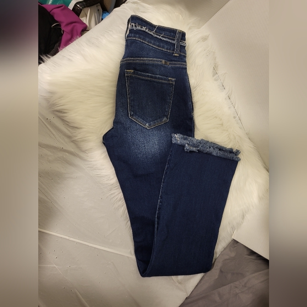 KanCan Dark Blue Straight Leg Women's Jeans, Size 25